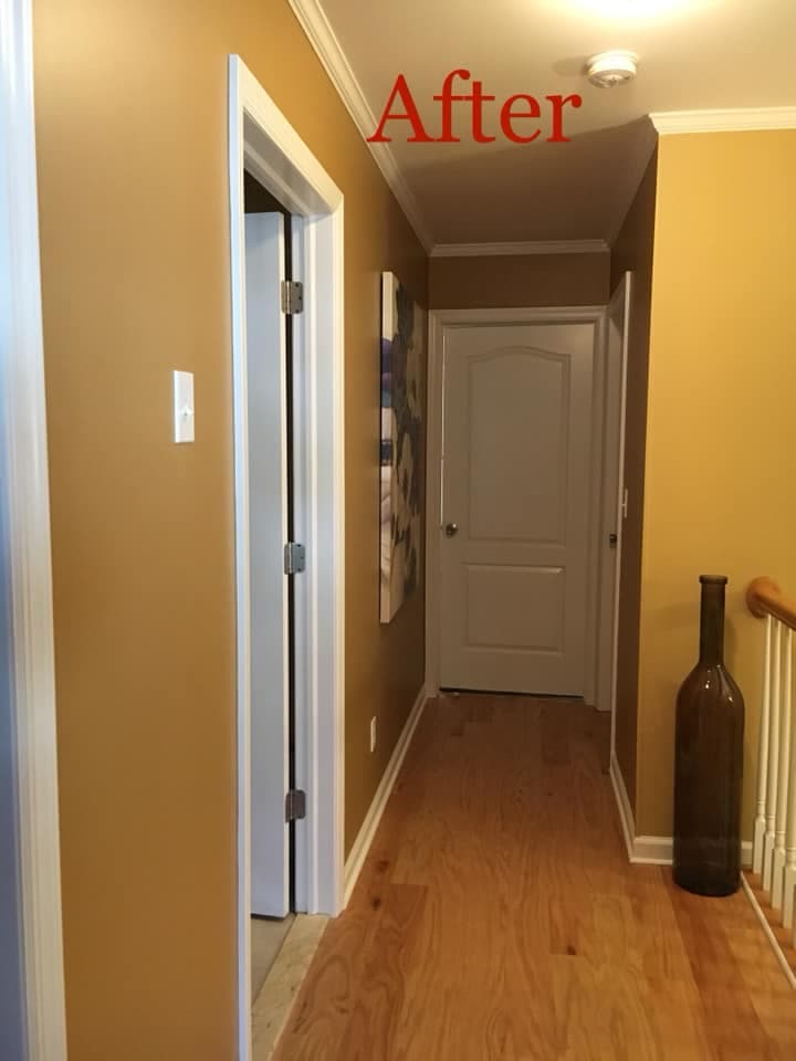 Warm Hallway Color Refresh after