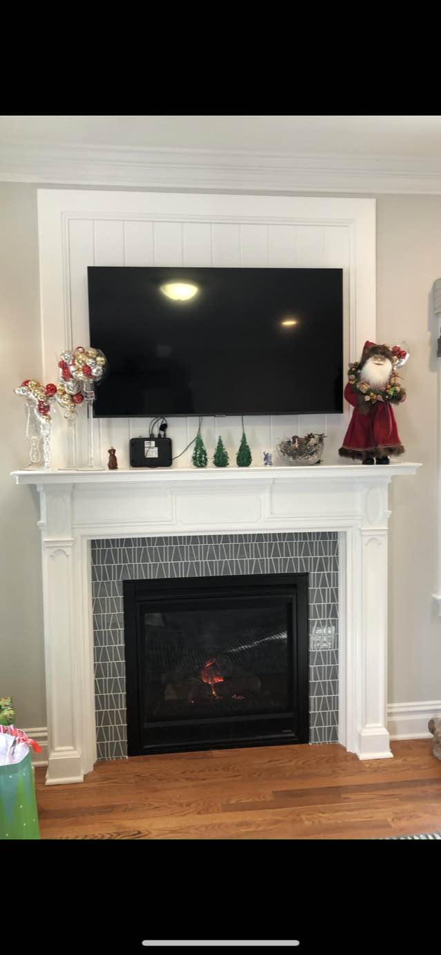 Custom Fireplace Feature Update before